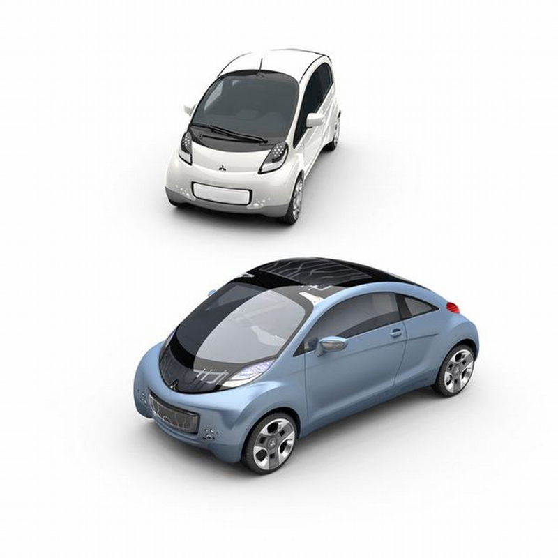 Illustration for article titled Mitsubishi iMiEV Sport Air Concept: Similar Body, Tron-Like Interior
